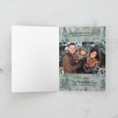 Vrede op aarde Schriftfoto Bos Kerstmis Kaart (Binnen)