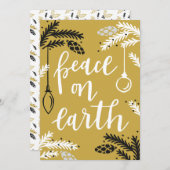 Vrede op Aarde Schrijf Je Eigen Boodschap Feestdagenkaart (Voorkant / Achterkant)