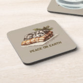 Vrede op Aarde Slaap Puppy Deken Bier Onderzetter (Linkerzijde)