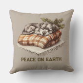 Vrede op Aarde Slaap Puppy Deken Kussen (Achterkant)