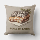 Vrede op Aarde Slaap Puppy Deken Kussen (Voorkant)