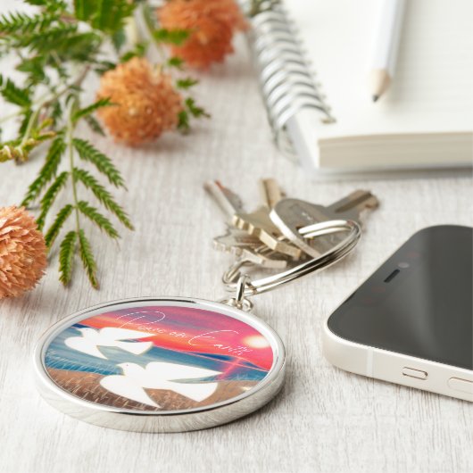 Vrede op aarde sleutelhanger (Zijkant)