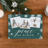 Vrede op aarde | Snowflake 3 Foto-collage Feestdagenkaart