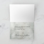 Vrede op aarde | Snowy Landscape Kerstmis Bedankkaart (Binnen)