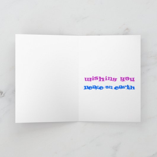 vrede op aarde Songstress Feestdagen Kaart (Binnen)