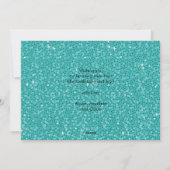 Vrede op aarde sprankelende blauwe glitter kerst feestdagenkaart (Achterkant)