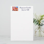 Vrede op aarde! Stapel naar iedereen! Dogwood Briefpapier (Staand voorkant)