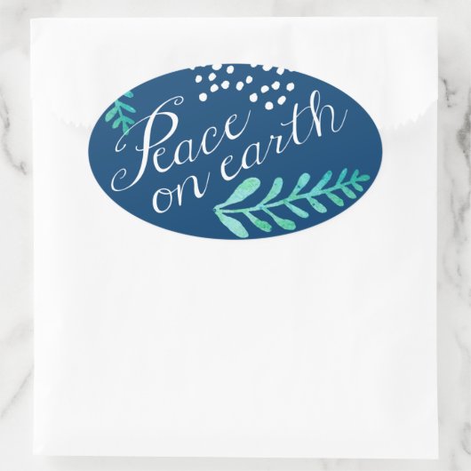 Vrede op aarde sticker (Tas)