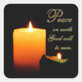 Vrede op aarde-stickers vierkante sticker (Voorkant)