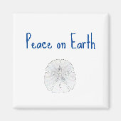 Vrede op aarde strand zand dollar Kerstmis Magneet (Voorkant)