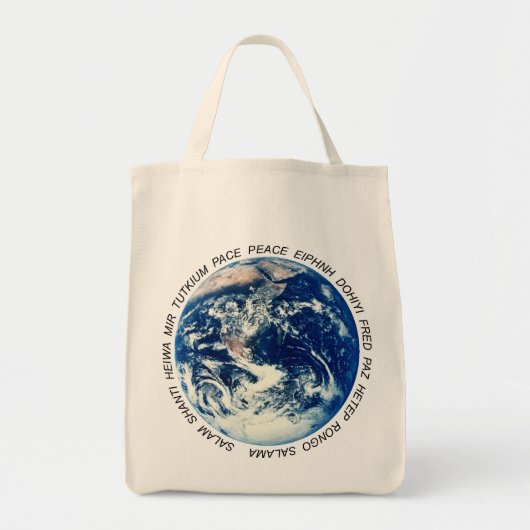 Vrede op aarde tote bag (Voorkant)