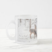 Vrede op aarde - twee uur in sneeuwige Bossen Matglas Koffiemok (Links)