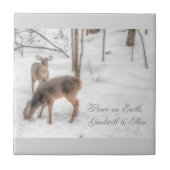 Vrede op aarde - twee uur in sneeuwige Bossen Tegeltje (Voorkant)