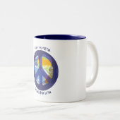 Vrede op aarde... tweekleurige koffiemok (Voorkant rechts)