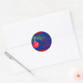 Vrede op Aarde Vakantie Kaarten en Briefkaarten Ronde Sticker (Envelop)