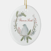 Vrede op Aarde Vakantie Keramisch Ornament (Rechts)