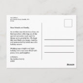VREDE OP AARDE Vakantie Kerstmis Kerstmis CUSTOM F Briefkaart (Achterkant)