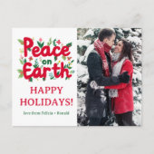 VREDE OP AARDE Vakantie Kerstmis Kerstmis CUSTOM F Briefkaart (Voorkant)