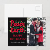 VREDE OP AARDE Vakantie Kerstmis Kerstmis CUSTOM F Briefkaart (Voorkant / Achterkant)