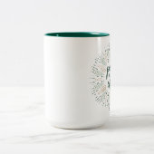 Vrede op Aarde Vakantie Tweekleurige Koffiemok (Center)