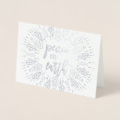 Vrede op aarde | Vakantiefoto Silver Folie Kaarten (Voorkant)