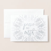 Vrede op aarde | Vakantiefoto Silver Folie Kaarten (Voorkant met envelop)