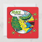Vrede op aarde van superman feestdagenkaart (Voorkant)