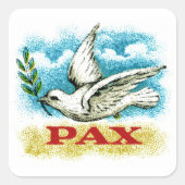  Vrede op aarde Vierkante Sticker (Voorkant)