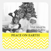 Vrede op aarde vierkante sticker (Voorkant)