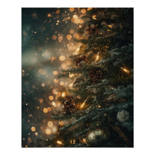 ‘Vrede Op Aarde’ Vintage Kerstposter Perfect Poster (Voorkant)