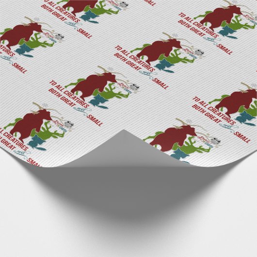 Vrede op aarde voor alle wezens in het bos cadeaupapier (Hoek)