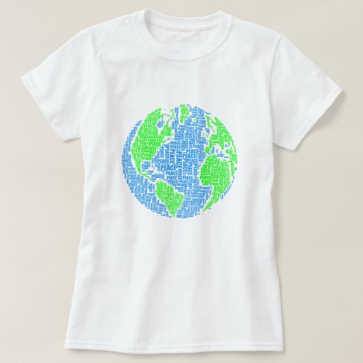 Vrede op aarde / Vrede / Dag van de Aarde / Wereld T-shirt (Design voorkant)