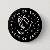 Vrede op aarde vredestichter ronde button 5,7 cm (Voorkant)