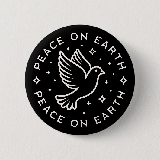 Vrede op aarde vredestichter ronde button 5,7 cm (Voorkant)