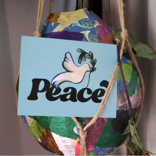 Vrede op Aarde Vreedzaam wereldontwerp Briefkaart