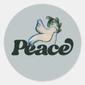 Vrede op Aarde Vreedzaam wereldontwerp Ronde Sticker (Voorkant)