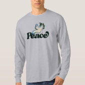 Vrede op Aarde Vreedzaam wereldontwerp T-shirt (Voorkant)