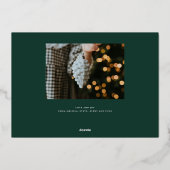 Vrede op Aarde Waterverf Greenery Gold Folie Feestdagenkaart (Achterkant)