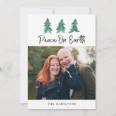 Vrede op Aarde Waterverf | Vakantieknopkaart Feestdagenkaart (Voorkant)