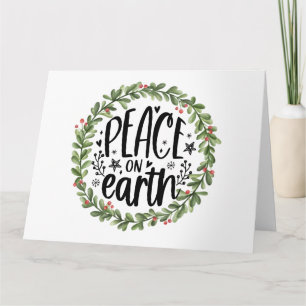 Vrede op Aarde Waterverf Wreath Kaart
