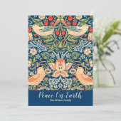 Vrede op aarde William Morris  Custom Feestdagenkaart (Staand voorkant)