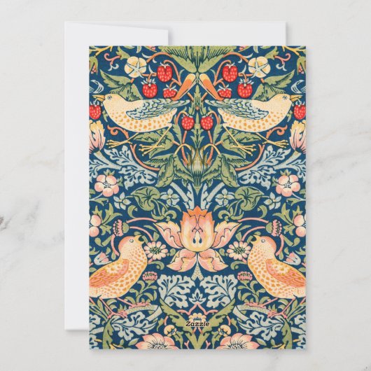 Vrede op aarde William Morris Custom Feestdagenkaart (Achterkant)