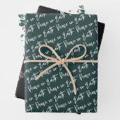 Vrede op Aarde Winter Botanische Berry Patronen Inpakpapier Vel (In situ)