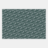 Vrede op Aarde Winter Botanische Berry Patronen Inpakpapier Vel (Voorkant)