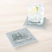 Vrede op Aarde Winter Sneeuw Scene Glazen Onderzetter (Schuin)