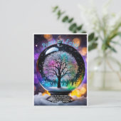Vrede op aarde. Winter Wonderland Tree of Peace Briefkaart (Staand voorkant)