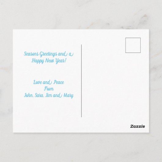 Vrede op aarde. Winter Wonderland Tree of Peace Briefkaart (Achterkant)