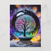 Vrede op aarde. Winter Wonderland Tree of Peace Briefkaart (Voorkant)