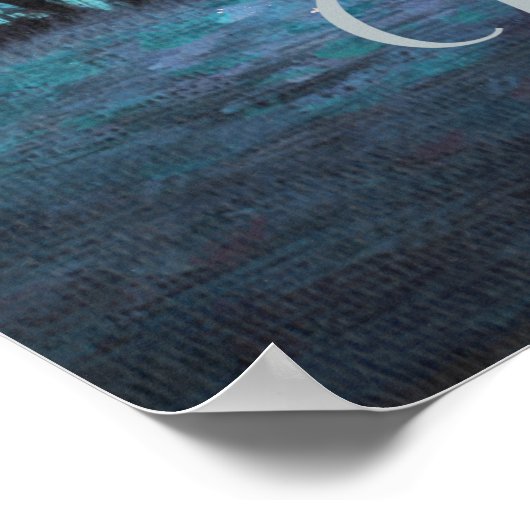 Vrede op aarde Winterzonsondergang Poster (Hoek)