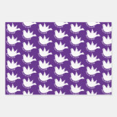 Vrede op aarde witte dove paarse kerst inpakpapier vel (Voorkant)